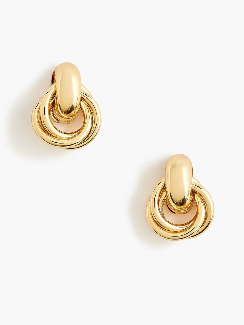 J crew rich gold Knotted drop statement earrings
